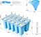 Summer Silicone Popsicle Molds – 10-Cavity BPA-Free Reusable Ice Pop Maker with Sticks, Funnel & Cleaning Brush, Easy-Release DIY Frozen Treats
